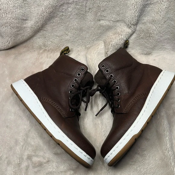 Dr Martens Rigal Leather Mid Boots AirWair Brown Womens US size 6 - Picture 6 of 8